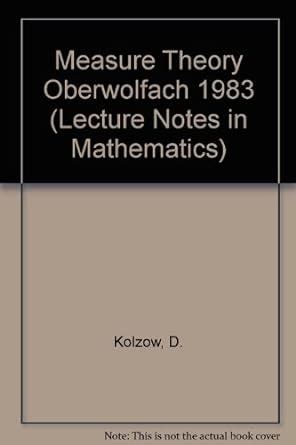 Full Download Measure Theory Oberwolfach 