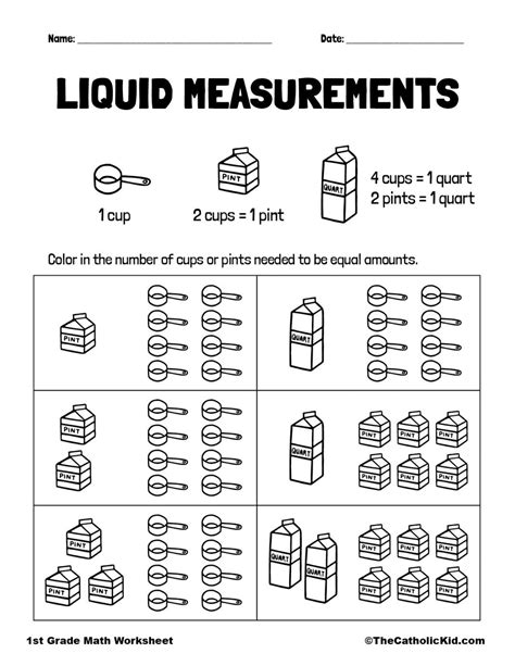Measurement Worksheets Dynamically Created Measurement Liquid Conversions Worksheet - Liquid Conversions Worksheet