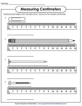 Measurement Worksheets Measuring Cm Worksheet - Measuring Cm Worksheet