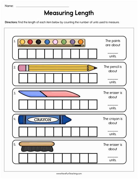 Measurement Worksheets Planning Playtime Kindergarten Measurement Worksheet - Kindergarten Measurement Worksheet