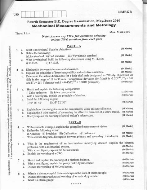 Download Measurement Instrument Question Paper For Diploma Mechanical 