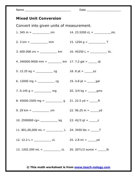 Measurements And Unit Conversions Grade 9 Worksheets K12 Metric Conversions Worksheet Grade 9 - Metric Conversions Worksheet Grade 9