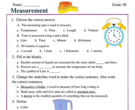 Measurements In Science Worksheet   Describing And Comparing Measurements Worksheets - Measurements In Science Worksheet