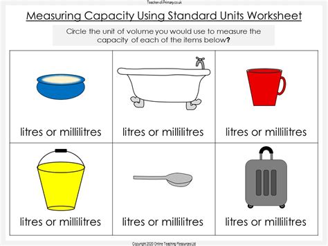 Measuring Capacity Standard Unit Of Capacity Litre Millilitres Liter And Milliliter Pictures - Liter And Milliliter Pictures