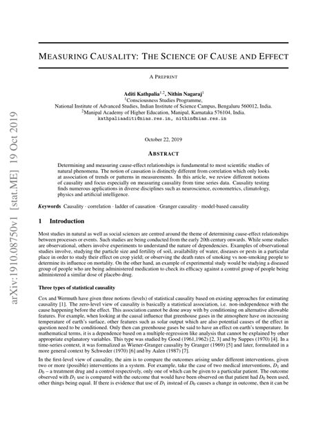 Measuring Causality The Science Of Cause And Effect Cause And Effect Science - Cause And Effect Science