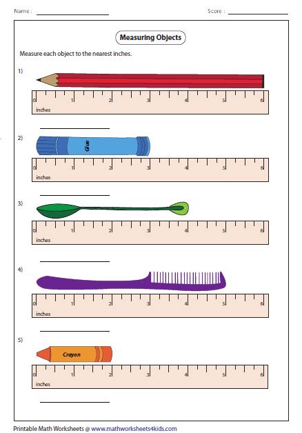 Measuring Length With Ruler Teaching Resources Measuring Objects Worksheet - Measuring Objects Worksheet