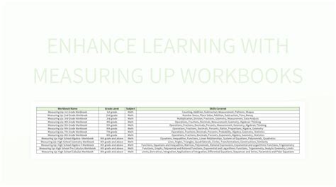 Measuring Up Workbooks
