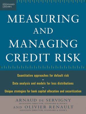 Read Measuring And Managing Credit Risk 