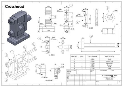 Mechanical Autocad Assembly Drawing Practice