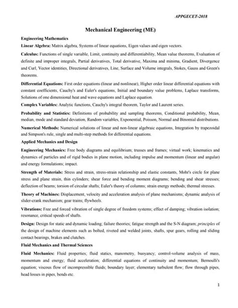 mechanical engineering diploma syllabus ap