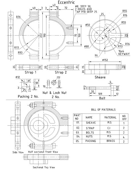 Download Mechanical Engineering Machine Drawing Eccentric Image 
