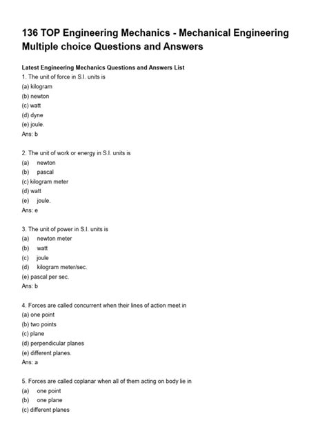 Full Download Mechanical Engineering Questions For Competitive Exams 