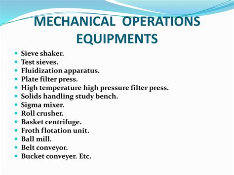 Read Online Mechanical Operations 