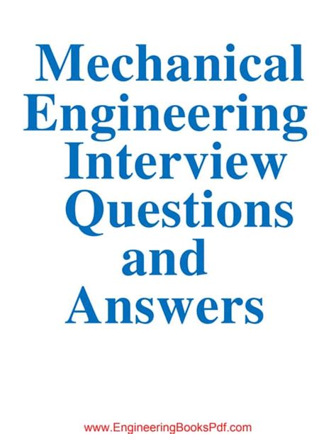 Full Download Mechanical Quality Engineering Interview Questions And Answers 