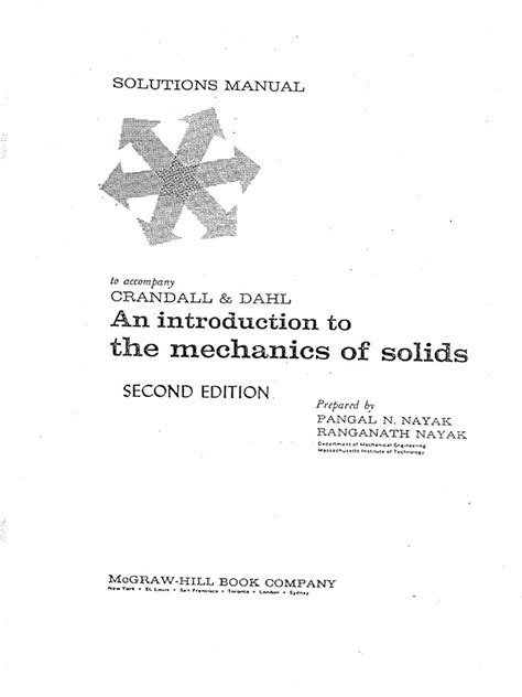 Mechanics Of Solids Crandall Solution
