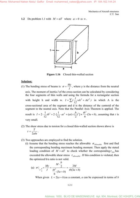 Read Mechanics Of Aircraft Structures Solution Manual 