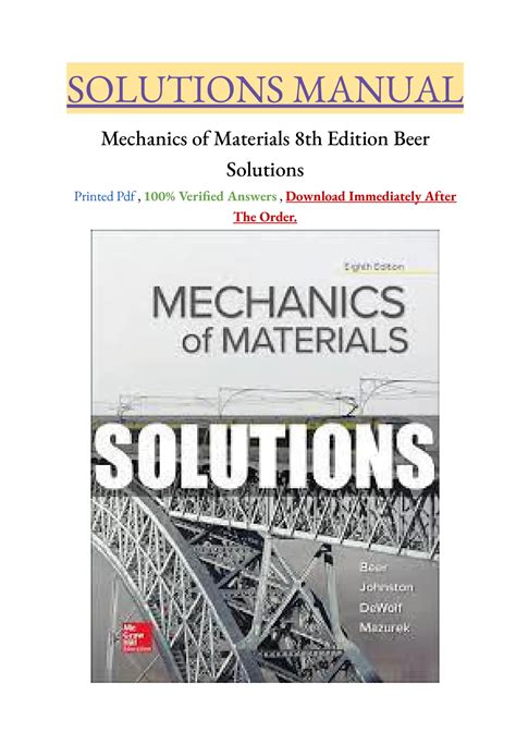 Read Mechanics Of Materials 8Th Edition Solution Manual Si Units 