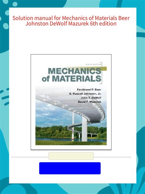 Read Mechanics Of Materials Beer 6Th Solutions Scribd 