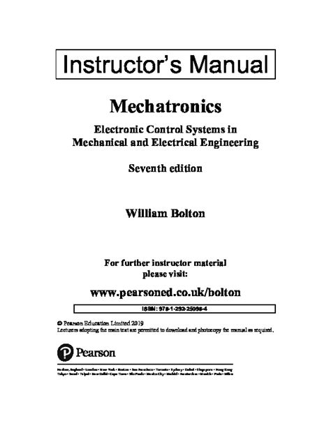 Download Mechatronics Solutions Manual Bolton File Type Pdf 