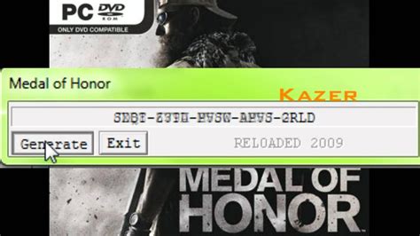 medal of honor 2010 serial key