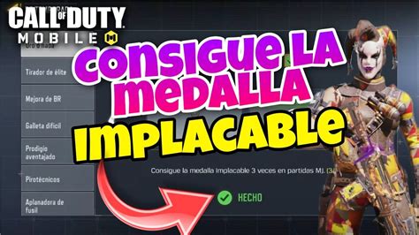 Medalla Implacable Cod Mobile