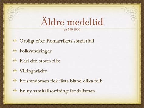 medeltiden sammanfattning