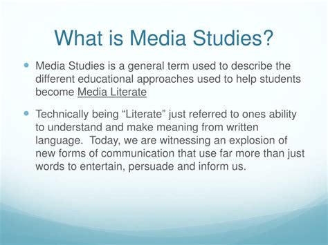 Media Studies An Introduction