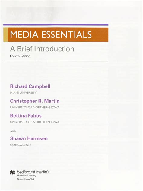 Read Online Media Essentials A Brief Introduction 2Nd Edition Pdf 