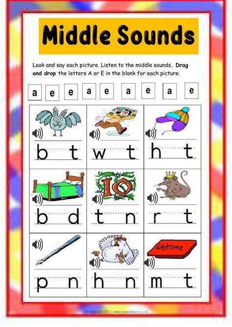 Medial Sound Worksheets Teaching Resources Tpt Medial Sounds Worksheet - Medial Sounds Worksheet