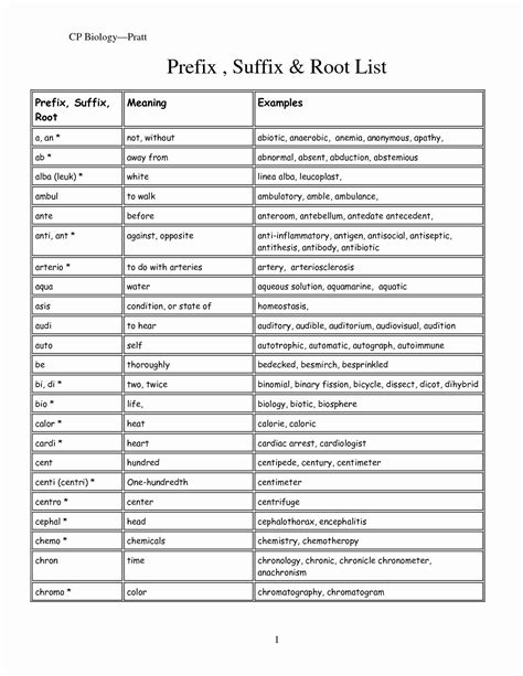 Medical Prefixes And Suffixes Quizlet Prefix Suffix Worksheet Biology Answers - Prefix Suffix Worksheet Biology Answers