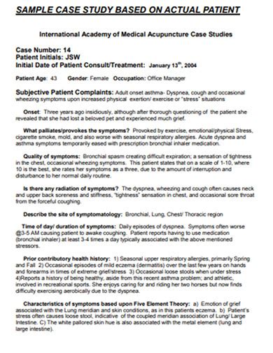 Medical Terminology Case Study Examples