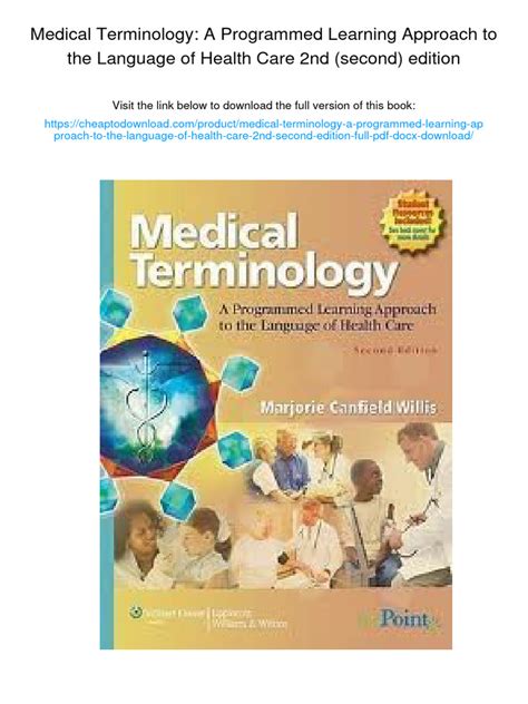 Download Medical Terminology A Programmed Learning Approach To The Language Of Health Care 2Nd Edition 