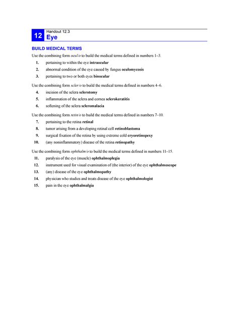 Read Online Medical Terminology Chapter 12 Answers 