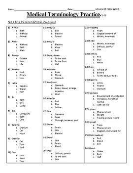 Full Download Medical Terminology Chapter 9 Quiz 