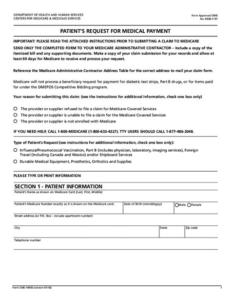 Medicare Application Form