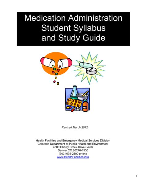 medication administration student syllabus and study guide