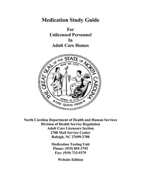 Medication Aide Study Guide