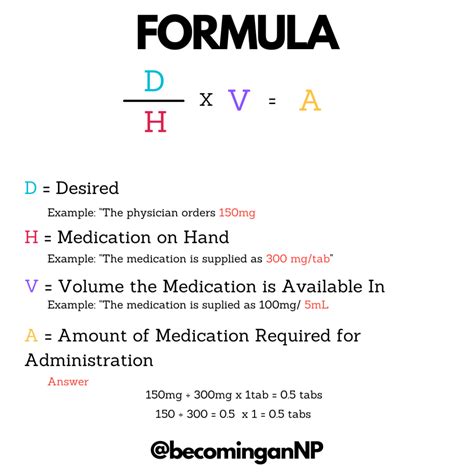 Medication Calculation Formula