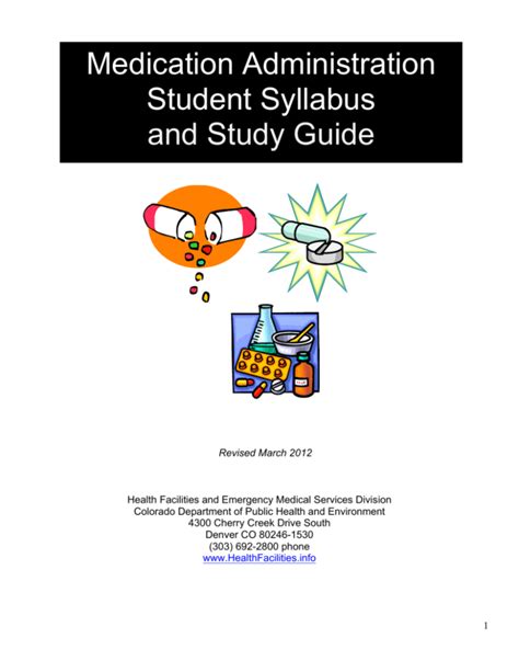 Read Online Medication Administration Student Syllabus And Study Guide 