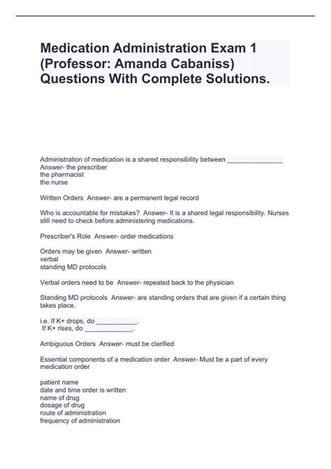 Download Medication Administration Test Practice Questions Pa 
