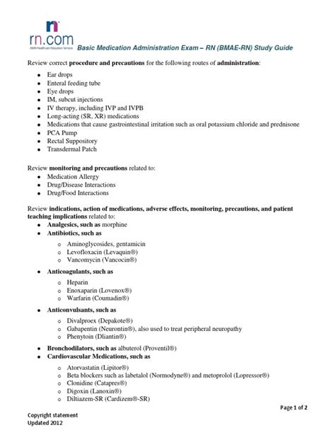 Download Medication Administration Test Study Guide 