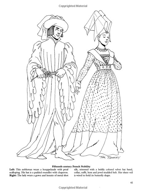 Read Online Medieval Fashions Coloring Book Dover Fashion Coloring Book 