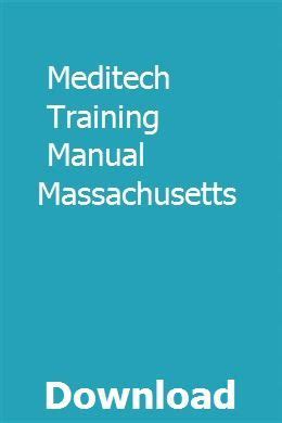 Meditech Training Manual