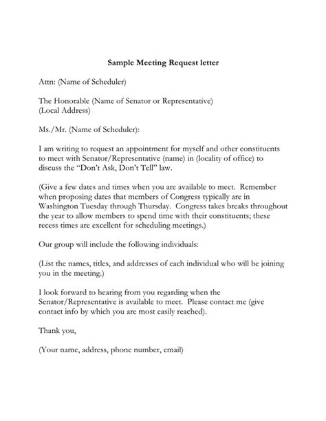 meeting request letter sample to your boss