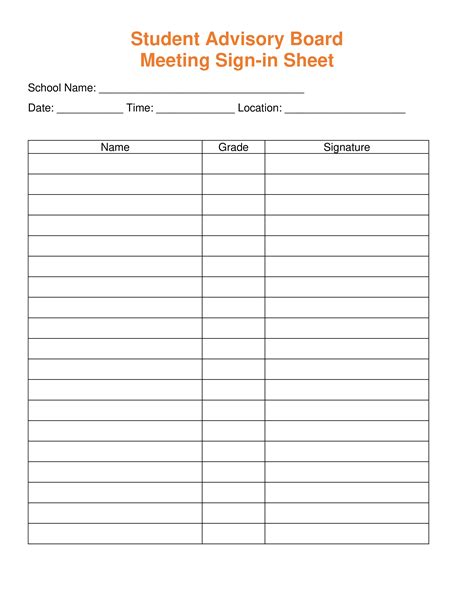 Meeting Sign In Sheet Template Fresh Parents School Preschool Sign In Sheet Template - Preschool Sign In Sheet Template