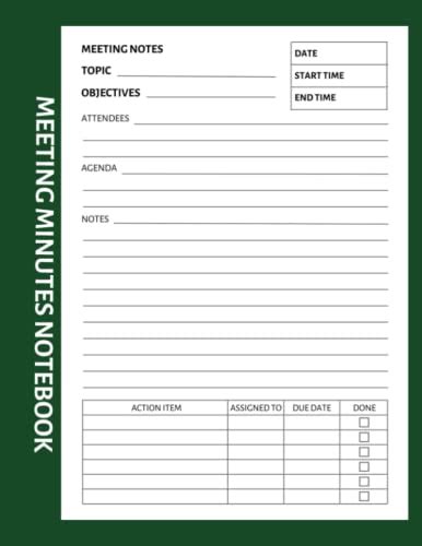 Read Online Meeting Notebook Ruled Line Notes Attendees And Action Items 8 5 X 11 21 59 X 27 94 Cm 80 Sheets Durable Soft Cover Designed In The Usa Orange Box 