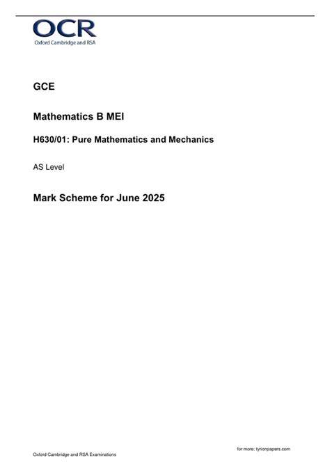 mei g243 june 2012 mark scheme