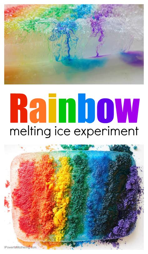 Melting Rainbow Preschool Science Experiment Rainbow Science Experiments - Rainbow Science Experiments
