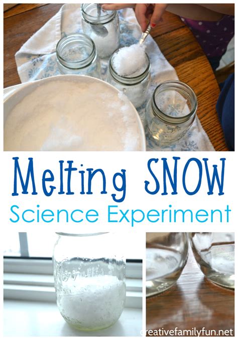 Melting Snow Science Experiment Creative Family Fun Snow Science Experiment - Snow Science Experiment
