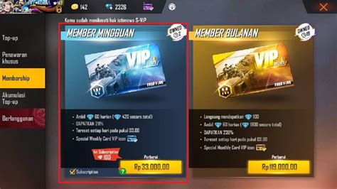 Top up Free Fire Membership Instantly - SEAGM